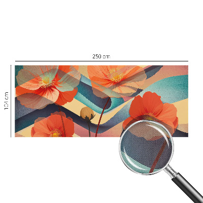 Foto behang voor de kinderkamer met het patroon Bloemen van de zintuigen