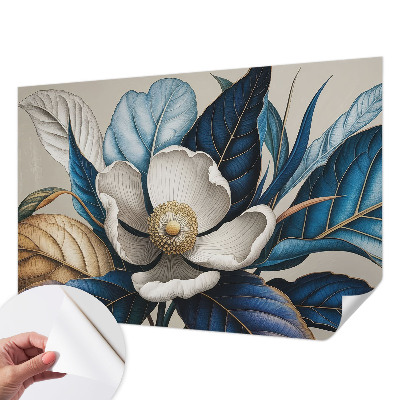 Fotobehang voor kinderkamer met een elegant bloemenmotief