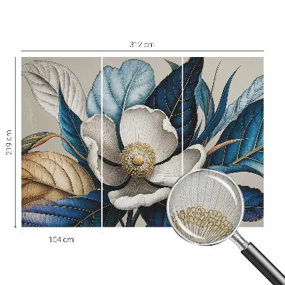 Fotobehang voor kinderkamer met een elegant bloemenmotief
