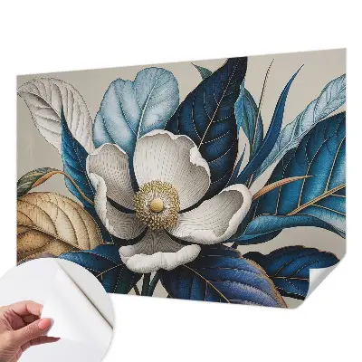 Fotobehang voor kinderkamer met een elegant bloemenmotief
