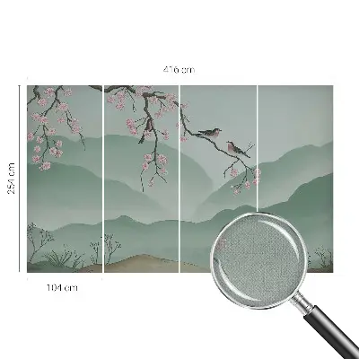 Fotobehang kinderkamer met een Japanse serenade als motief