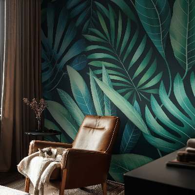 Fotobehang tienerkamer Tropische bladeren