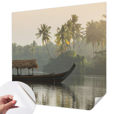 Fotobehang tienerkamer met tropisch paradijs-motief