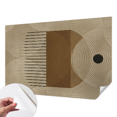 Fotobehang babykamer met een geometrisch harmoniepatroon