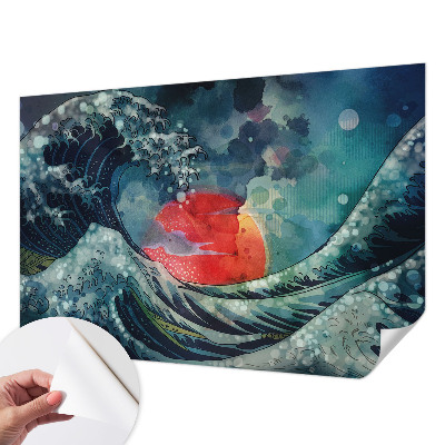 Foto behang voor de keuken met een oceanisch oosters motief