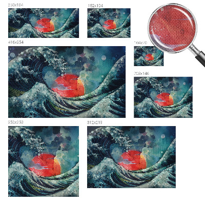 Foto behang voor de keuken met een oceanisch oosters motief