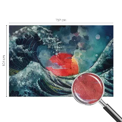 Foto behang voor de keuken met een oceanisch oosters motief