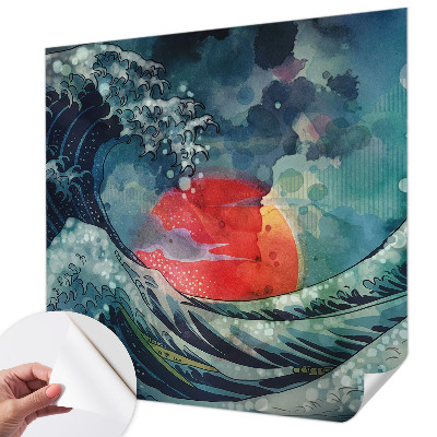 Foto behang voor de keuken met een oceanisch oosters motief