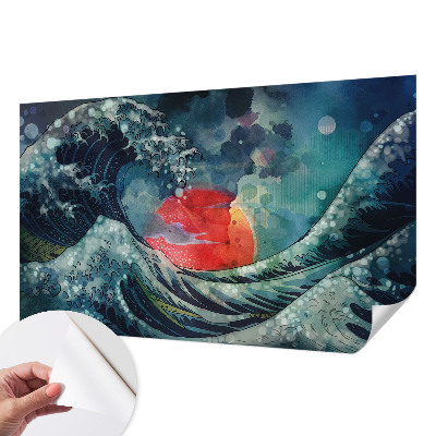 Foto behang voor de keuken met een oceanisch oosters motief