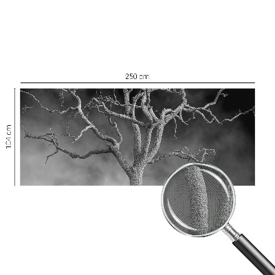 Zelfklevend fotobehang met een mistige boomprint