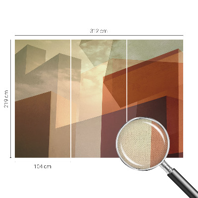 Zelfklevende behangsticker met een abstract patroon van vormen