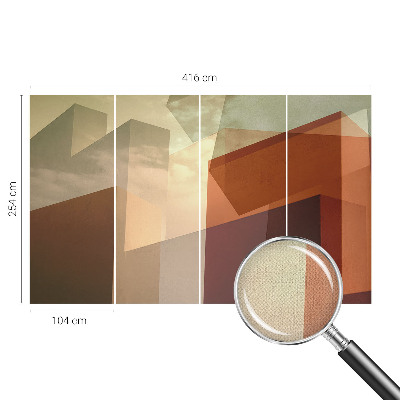 Zelfklevende behangsticker met een abstract patroon van vormen