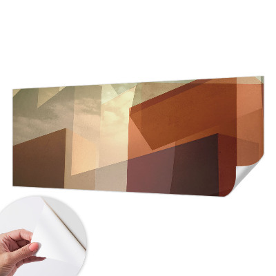 Zelfklevende behangsticker met een abstract patroon van vormen