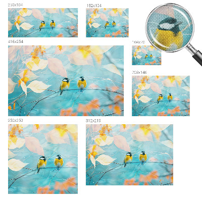 3D fotobehang Lente vogels