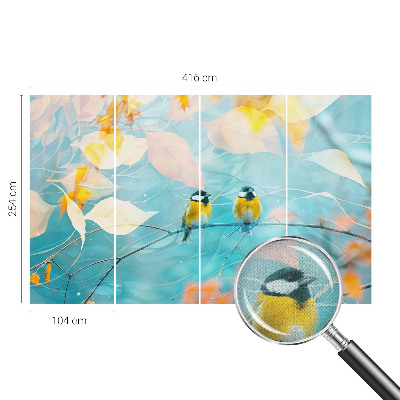3D fotobehang Lente vogels