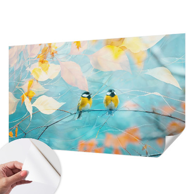 3D fotobehang Lente vogels