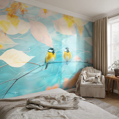3D fotobehang Lente vogels