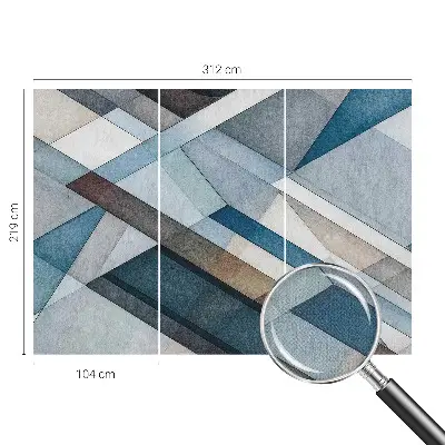Fotobehang voor de kinderkamer met een abstract geometrisch motief