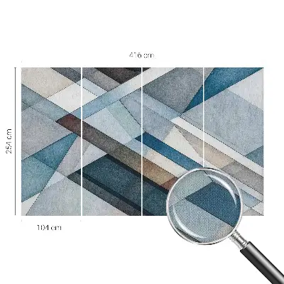 Fotobehang voor de kinderkamer met een abstract geometrisch motief