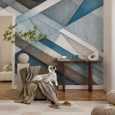 Fotobehang voor de kinderkamer met een abstract geometrisch motief