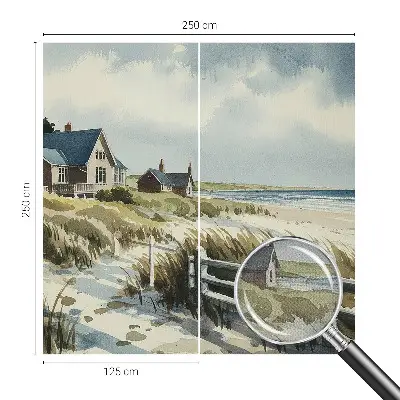 Fotobehang voor kinderkamer met een motief van strandduinen
