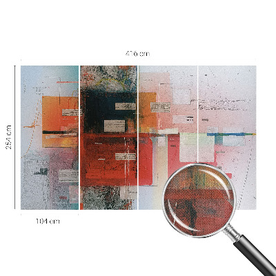 Fotobehang tienerkamer met een abstracte compositie