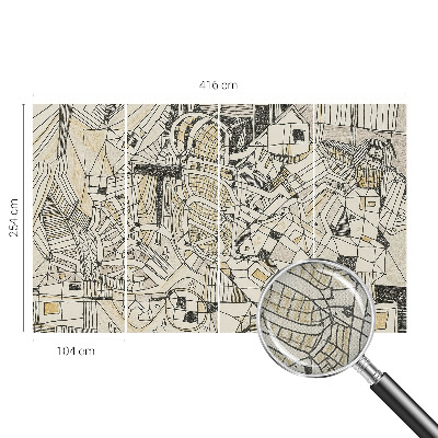 Zelfklevend fotobehang op maat Geometrische abstractie