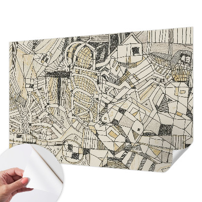 Zelfklevend fotobehang op maat Geometrische abstractie