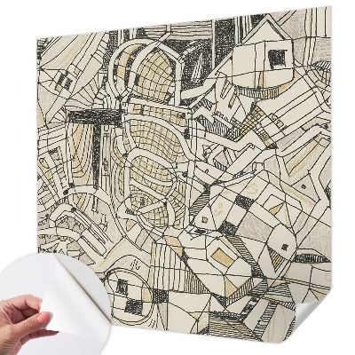 Zelfklevend fotobehang op maat Geometrische abstractie