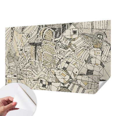 Zelfklevend fotobehang op maat Geometrische abstractie