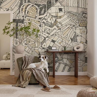 Zelfklevend fotobehang op maat Geometrische abstractie