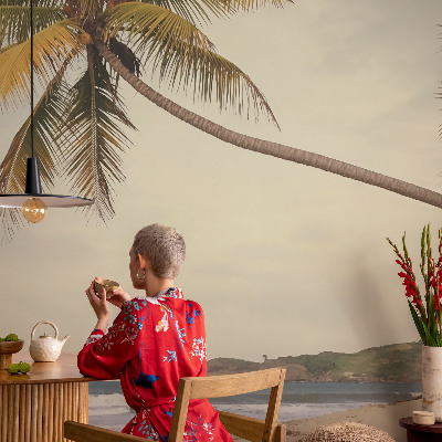 Zelfklevende behangsticker Tropisch landschap