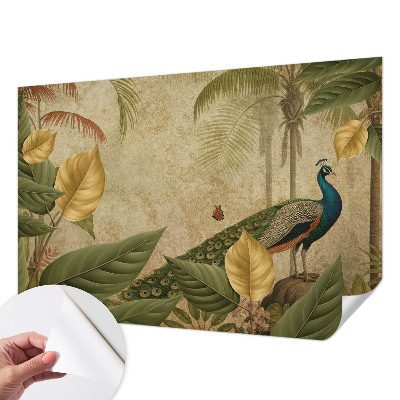 3D fotobehang met een exotische vogel als motief