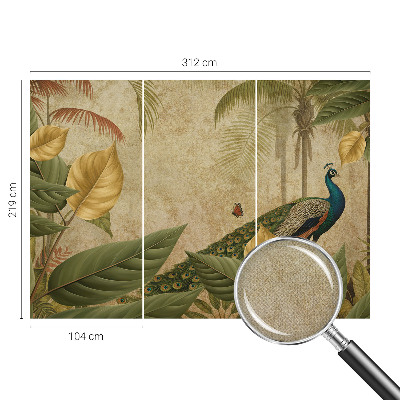 3D fotobehang met een exotische vogel als motief