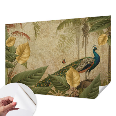 3D fotobehang met een exotische vogel als motief