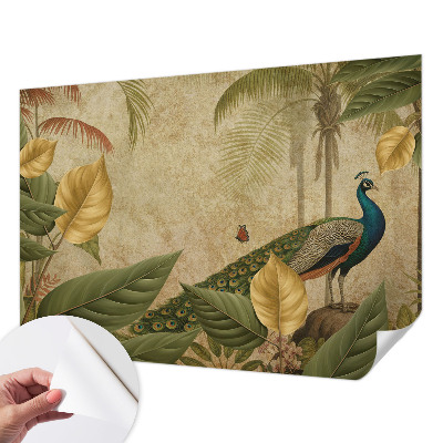 3D fotobehang met een exotische vogel als motief