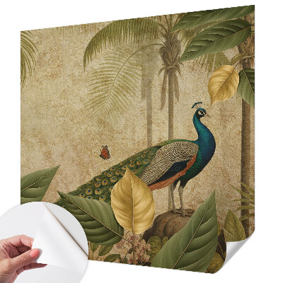 3D fotobehang met een exotische vogel als motief