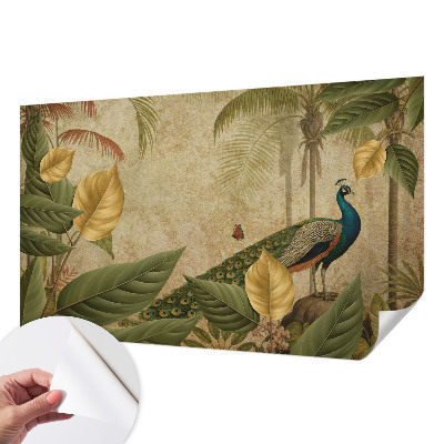 3D fotobehang met een exotische vogel als motief