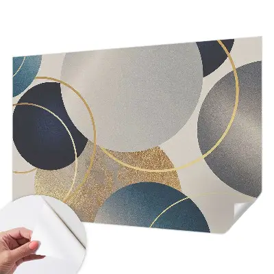 Fotobehang kinderkamer met creatieve kringen als dessin
