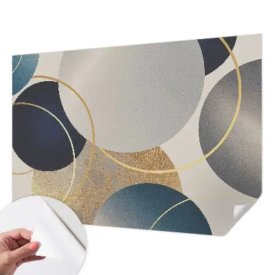 Fotobehang kinderkamer met creatieve kringen als dessin