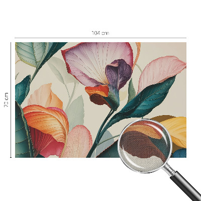 Fotobehang voor kinderkamer met een kleurrijk bloemenmotief