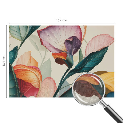 Fotobehang voor kinderkamer met een kleurrijk bloemenmotief