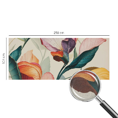 Fotobehang voor kinderkamer met een kleurrijk bloemenmotief