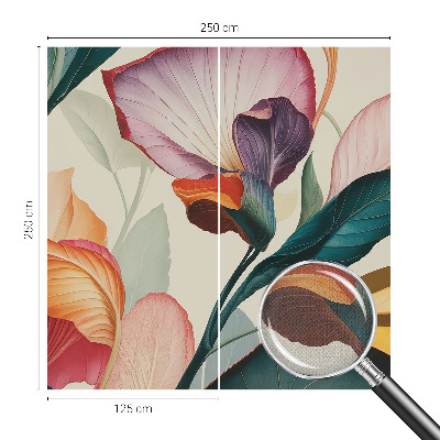 Fotobehang voor kinderkamer met een kleurrijk bloemenmotief