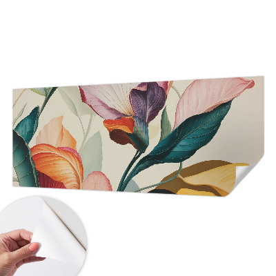 Fotobehang voor kinderkamer met een kleurrijk bloemenmotief