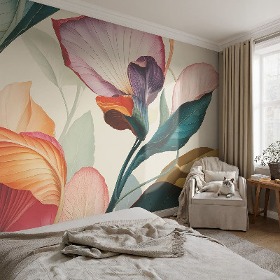 Fotobehang voor kinderkamer Kleurrijke bloemen