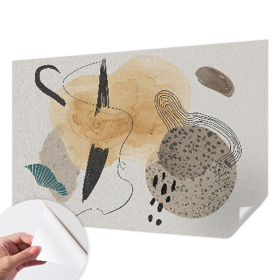 Fotobehang babykamer met een abstracte compositie