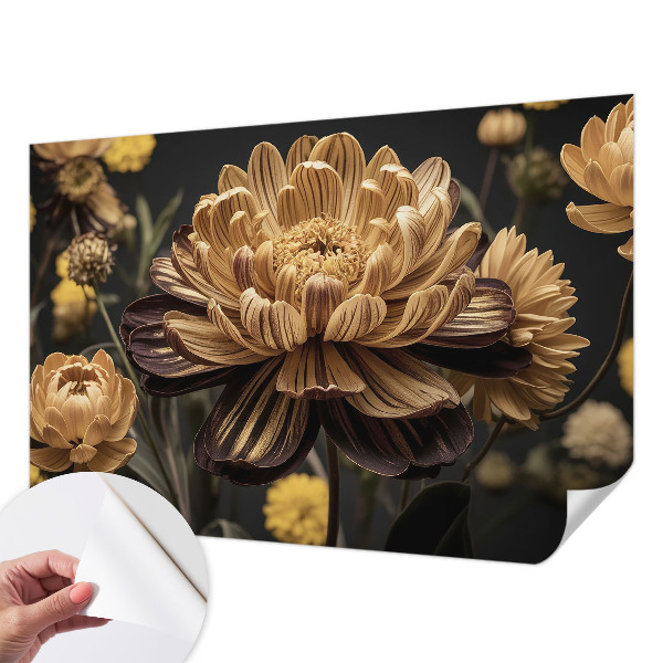 Zelfklevend fotobehang met bloemenmotief voor een elegante uitstraling