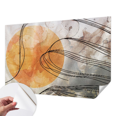Fotobehang kinderkamer met een harmonieuze abstracte print