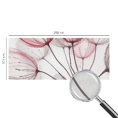 Zelfklevend fotobehang met bloemen­silhouetten